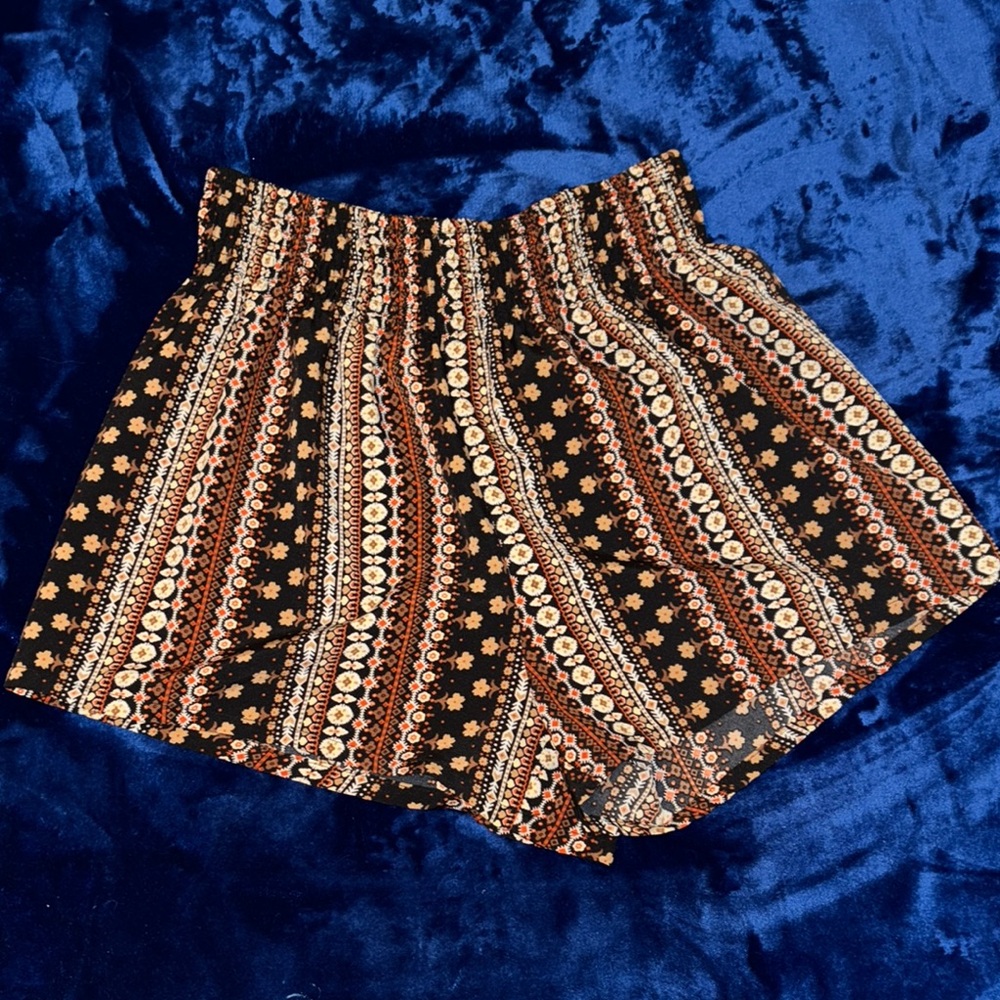 SHEIN High Waist Black and Brown Shorts
